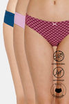 Zivame Anti-Microbial Low Rise Full Coverage Bikini Panty (Pack of 3) - Multicolor — thumbnail 1